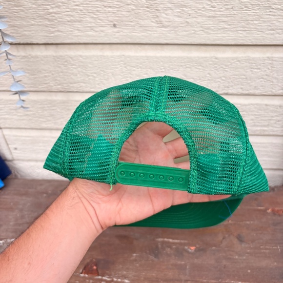 Vintage HOLE IN ONE golf club 1989 emerabld green trucker hat snapback - Picture 4 of 6